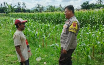 Polres Lombok Barat Dorong Ketahanan Pangan Desa Jembatan Gantung