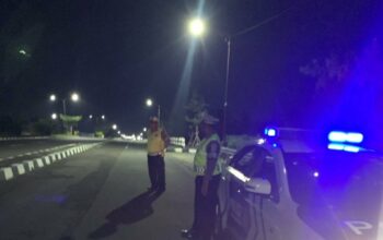 Patroli Malam Satlantas Polres Lombok Barat Jaga Ketertiban Arus Lalu Lintas dan Cegah Balap Liar