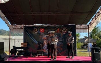 Satlantas Lombok Barat dan VOCLOM Gelar Edukasi Safety Riding di Gerung