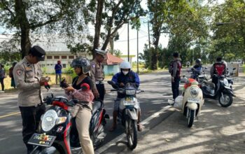 Kamseltibcar Lantas Diperkuat, Polres Lombok Barat Gelar Operasi di Kecamatan Gerung