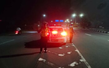 Satlantas Lombok Barat Antisipasi Kejahatan Malam di By Pass BIL 2